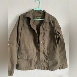 Eddie Bauer olive green jacket, size large